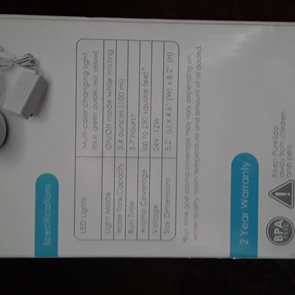 NEW Gift set Pure Enrichment® PureSpa™ Essential Oil Diffuser & Woolzies Oils - Picture 6 of 13